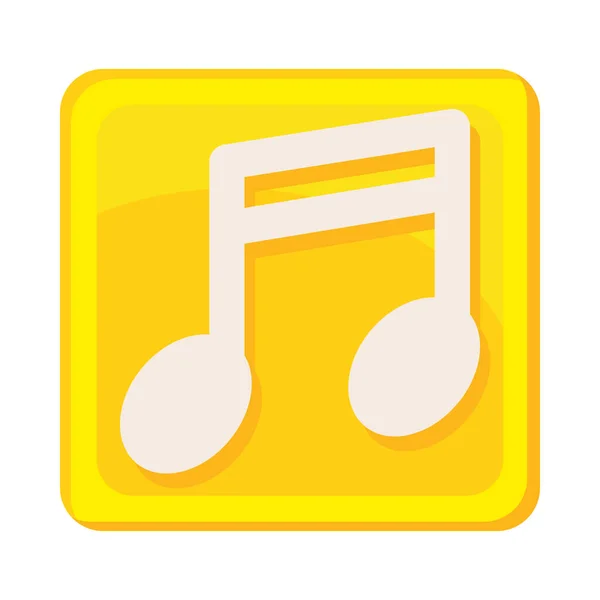 Muziek App Knop Service Icoon — Stockvector