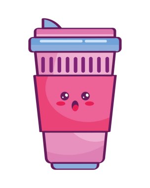 Esrarlı kawaii tarzı komik karakter iç.