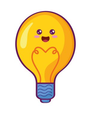 Ampul kawaii tarzı komik karakter