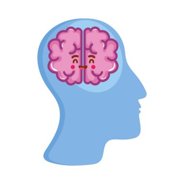 Profil simgesinden mutlu beyin kawaii