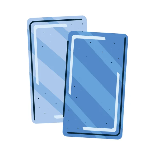 Blaue Schiedsrichter Fußballkarten Ikone — Stockvektor