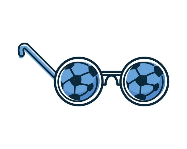 Soccer Eyeglasses Accessory Isolated Icon — Stock Vector