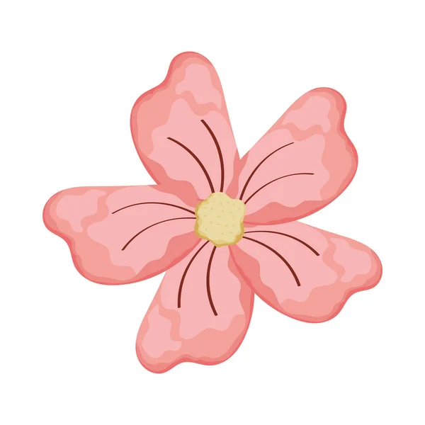 Rosa Blumengarten Natur Symbol — Stockvektor