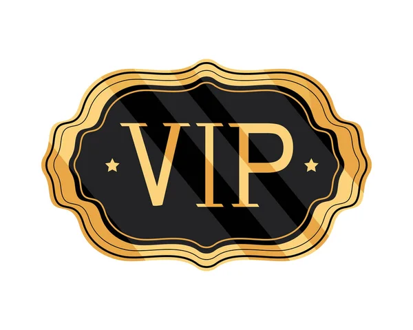 Zlatý Znak Vip Elegantní Ikona — Stockový vektor