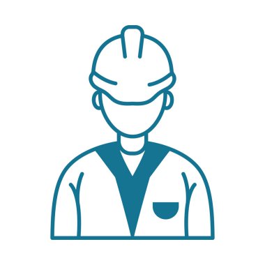 profesyonel inşaat işçisi karakter simgesi