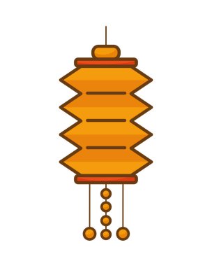 portakal rengi Çin lambası.