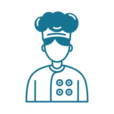 profesyonel şef işçi karakter simgesi