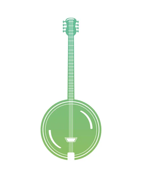 Guitarra Verde Ícone Instrumento Musical — Vetor de Stock