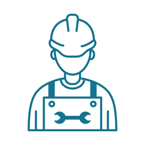 Professional Mechanic Worker Character Icon — Stock Vector