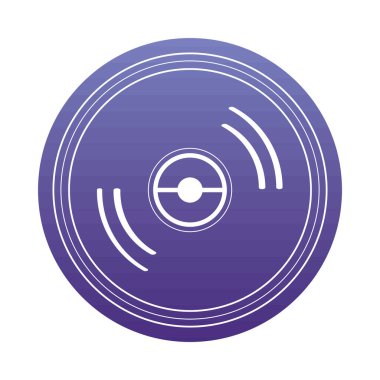 Vinil müzik diski izole edilmiş simge