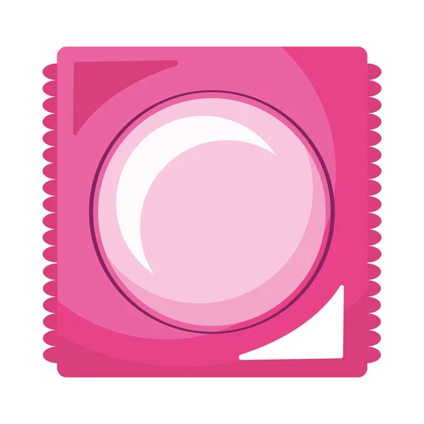 Preservativo Rosa Paquete Salud Sexual — Archivo Imágenes Vectoriales