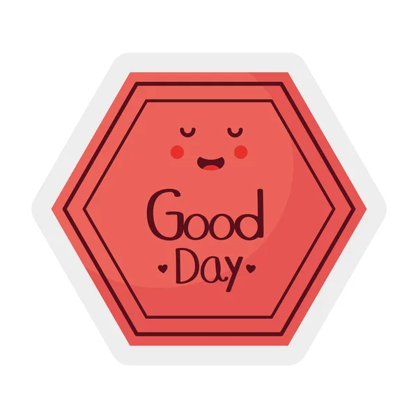 Хороший День Наклейка Позитивне Повідомлення — стоковий вектор