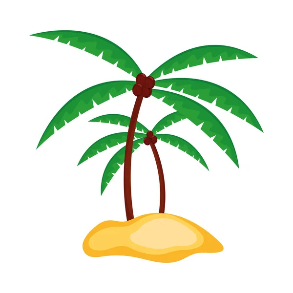 Palms Beach Scene — Stock Vector