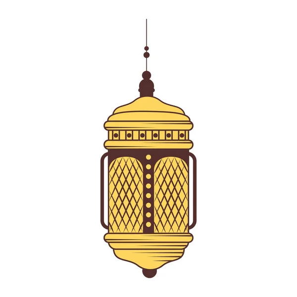 Linterna Árabe Colgando Icono Decorativo — Archivo Imágenes Vectoriales