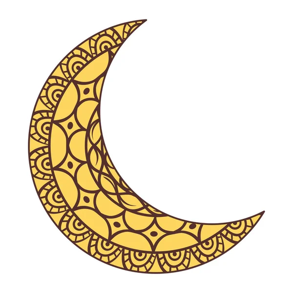 Religiöse Ikone Der Muslimischen Mondsichel — Stockvektor