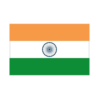 Hindistan bayrağı izole edilmiş simgesi