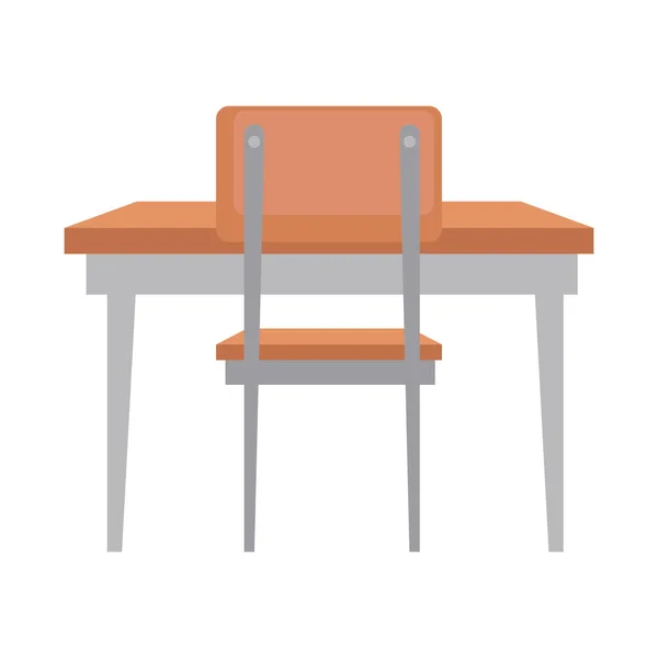 学校の机と椅子のアイコン — ストックベクタ