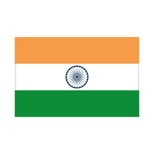 India Land Vlag Geïsoleerd Pictogram — Stockvector
