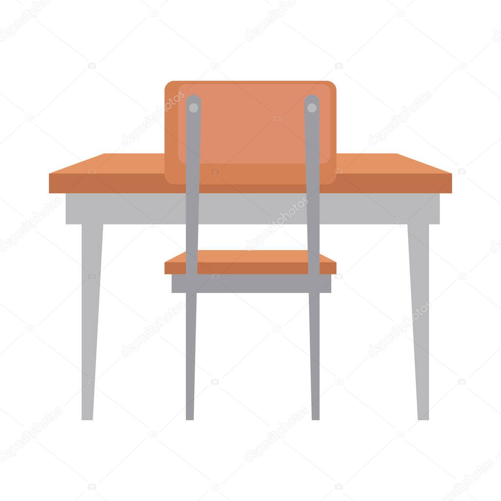 school desk and chair icon