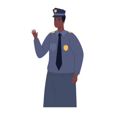 Afro polis profesyonel karakter