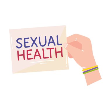 Cinsel sağlık etiketli el