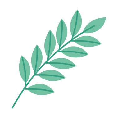 Yeşil yaprak simgesi olan dal