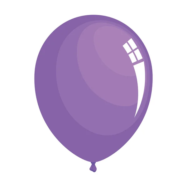 Ikona Pływająca Balonem Fioletowym — Wektor stockowy