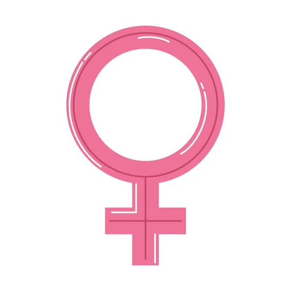 Symbole Genre Féminin Icône Rose — Image vectorielle