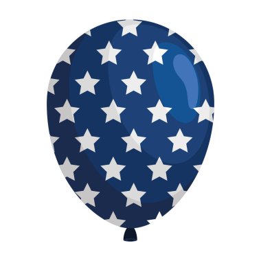 Yıldızlı mavi balon helyum