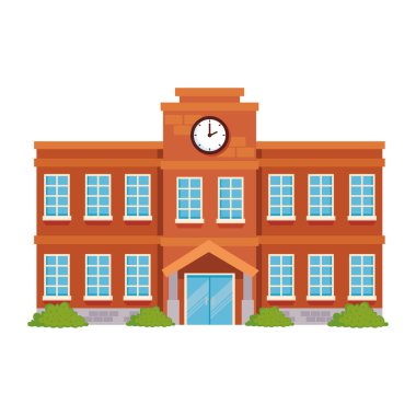 okul binası cephe izole simgesi