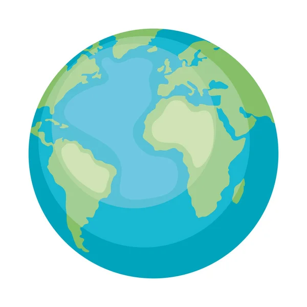 Monde Planète Terre Écologie Icône — Image vectorielle