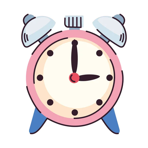 Reloj Tiempo Alarma Icono Aislado — Archivo Imágenes Vectoriales