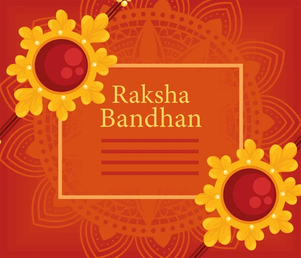 Raksha Bandhan Επιστολόχαρτο Πλαίσιο Περικάρπια — Διανυσματικό Αρχείο