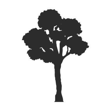 Ağaç bitkisi siluet biçimi simgesi