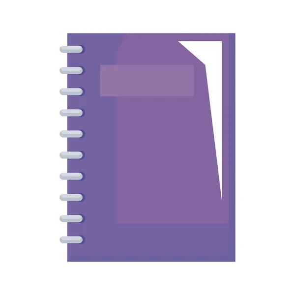 紫色笔记本学校用品图标 — 图库矢量图片
