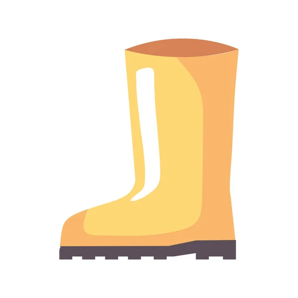 Yellow Rubber Boot Shoe Icon — Stock Vector