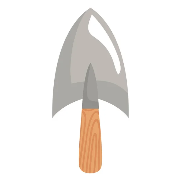 Garten Schaufel Werkzeug Griff Symbol — Stockvektor