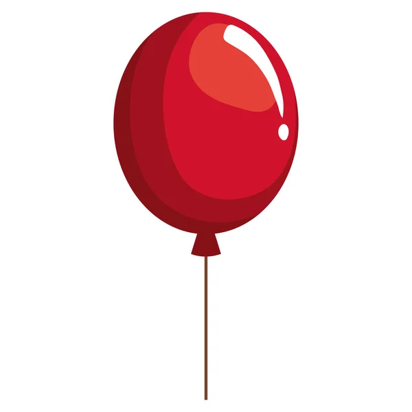 Červená Ikona Balónku Helium Float — Stockový vektor