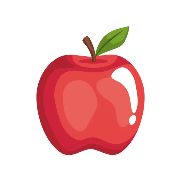 Manzana Fruta Fresca Naturaleza Icono — Vector de stock