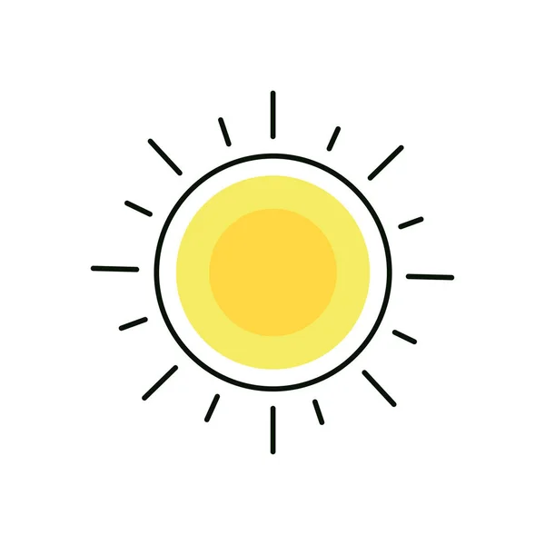 夏の黄色い太陽エネルギーアイコン — ストックベクタ