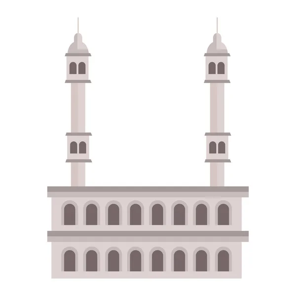 Moschea Sacra Musulmana Icona Del Tempio — Vettoriale Stock