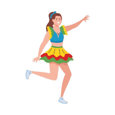 Genç Brezilyalı dansçı kadın karakter