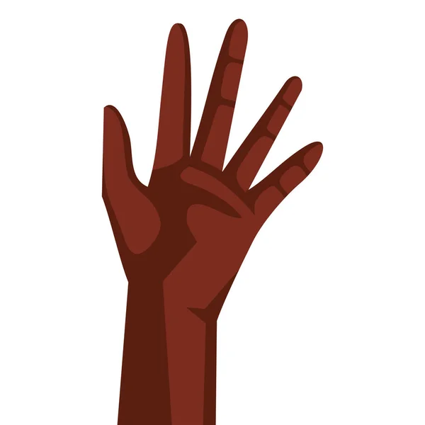 Afro Hand Mens Omhoog Pictogram — Stockvector