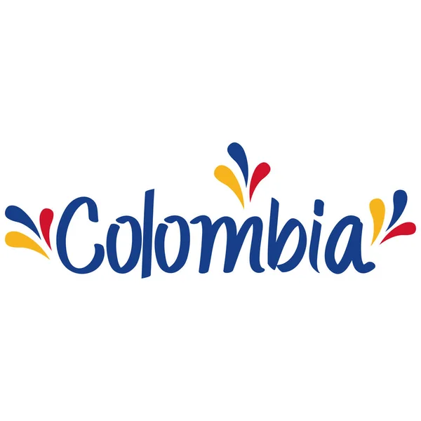 País Colombia Letras Icono Aislado — Vector de stock