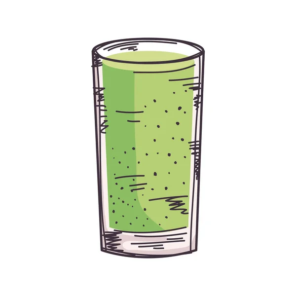 Green Drink Glas Getränk Symbol — Stockvektor