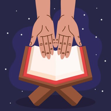 Eller Kuran sahnesiyle dua ediyor.