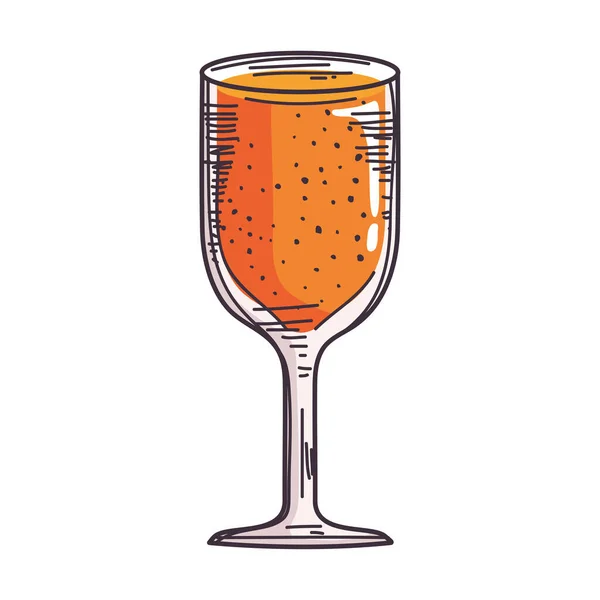 Πορτοκαλί Ποτήρι Κοκτέιλ Ποτό Εικονίδιο — Διανυσματικό Αρχείο