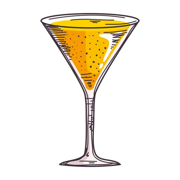 Κίτρινο Ποτήρι Κοκτέιλ Ποτό Εικονίδιο — Διανυσματικό Αρχείο