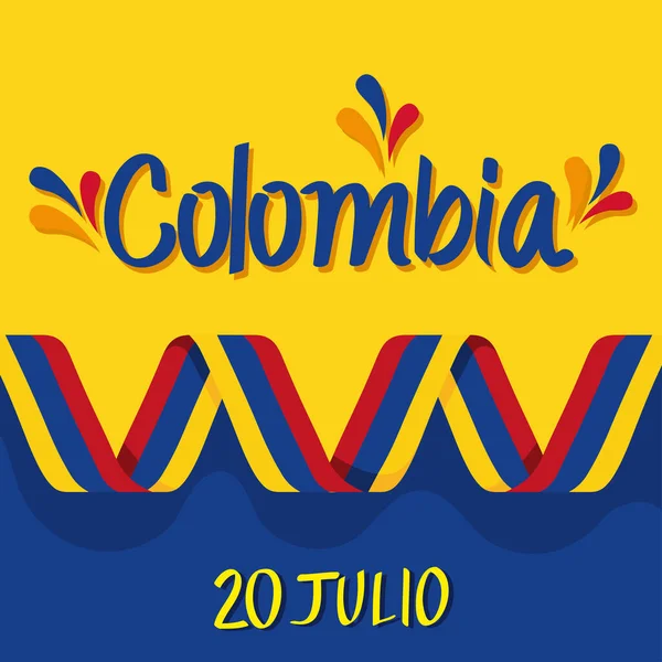 Kolombiya Nın Bağımsızlık Günü — Stok Vektör