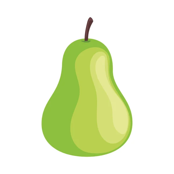 Green Pear Fruit Fresh Icon — Vetor de Stock